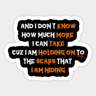 Scars that I'm hiding Sticker